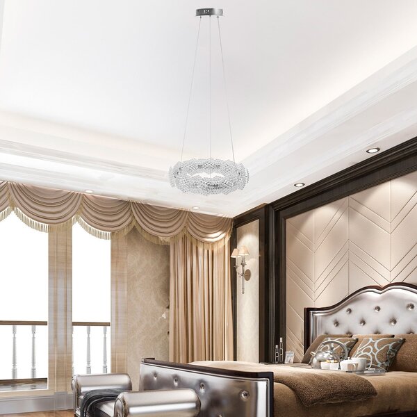 Toolight Toolight, LED závěsné svítidlo 47cm, 36W, 4000K, MS016-CP, chromová, OSW-09628