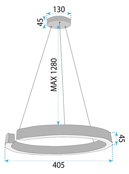 Toolight Toolight, LED stropní osvětlení, 60W, 3000K, LHJ052-CP1 C, zlatá matná, OSW-50026