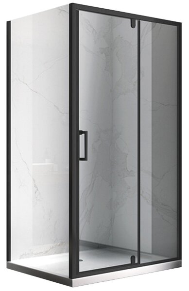 BPS-koupelny Obdélníkový sprchový kout HYD-OK07B 110x90 černá/transparent - bez vaničky