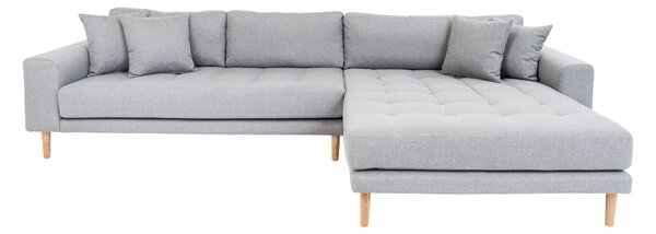 House Nordic Pohovka Lido Lounge (Pohovka pravá ve světle šedé barvě se čtyřmi polštáři\nHN1001)