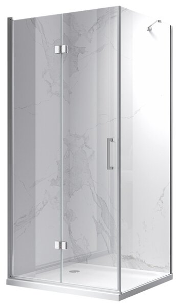 BPS-koupelny Obdélníkový sprchový kout HYD-OK20C 90x80 chrom/transparent - bez vaničky