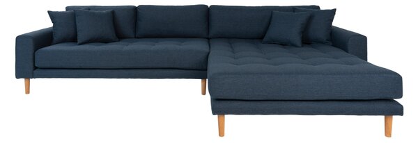 House Nordic Pohovka Lido Lounge (Pohovka vpravo v tmavě modré barvě se čtyřmi polštáři\nHN1003)