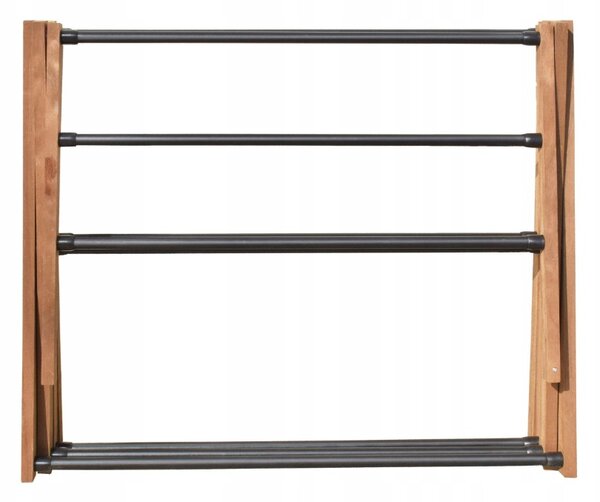 Erga Aurora, věšák na sušení prádla 73x37x97 cm na postavení, hnědá-černá, ERG-SEP-10SUSDRAURDSM