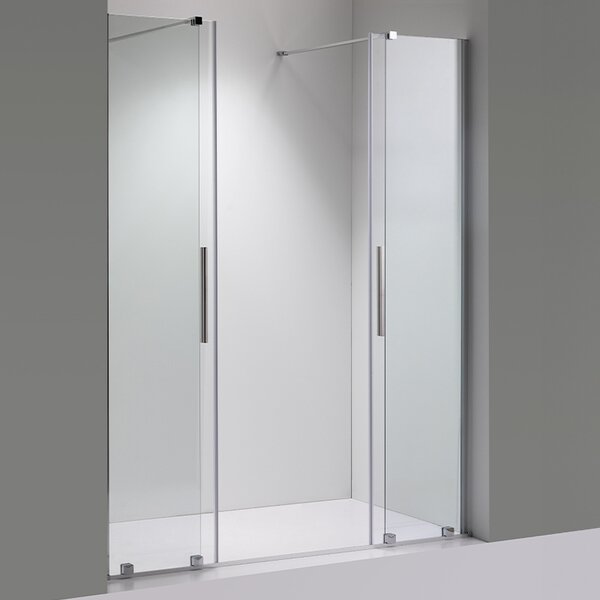 BPS-koupelny Posuvné sprchové dveře HYD-ATA-DUO 140 chrom/transparent pro instalaci do niky - bez vaničky