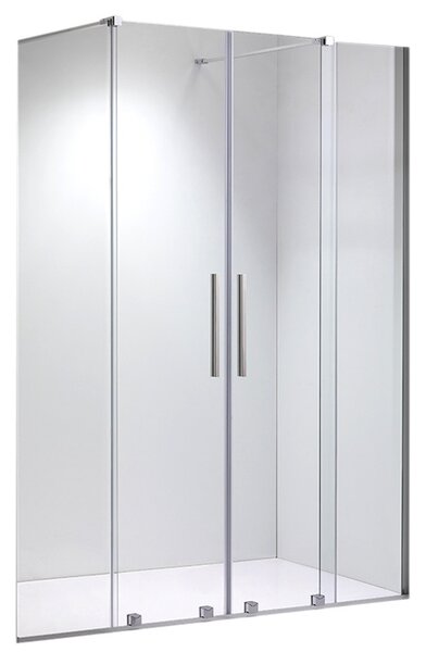 BPS-koupelny Posuvné sprchové dveře HYD-ATA-DUO 140 chrom/transparent pro instalaci do niky - bez vaničky