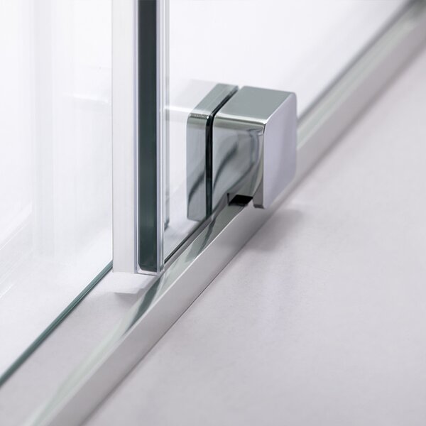 BPS-koupelny Posuvné sprchové dveře HYD-ATA-DUO 140 chrom/transparent pro instalaci do niky - bez vaničky
