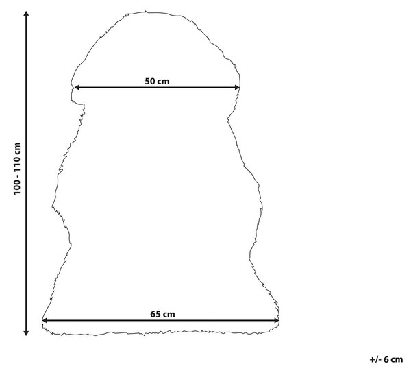 Dekorativní ovčí kůže ULURU Námořnická modrá 65 x 110 cm