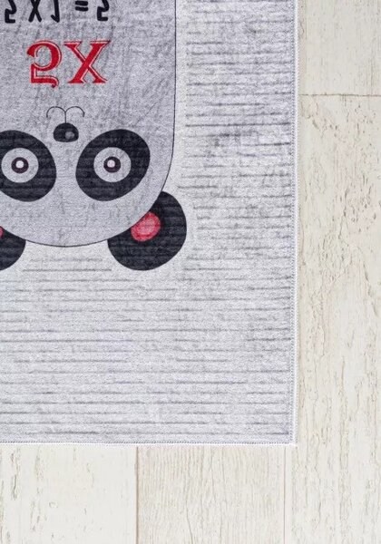 Makro Abra Dětský kusový koberec vhodný k praní BAMBINO 2162 Násobilka Zvířátka Pro školáky protiskluzový krémový Rozměr: 80x150 cm