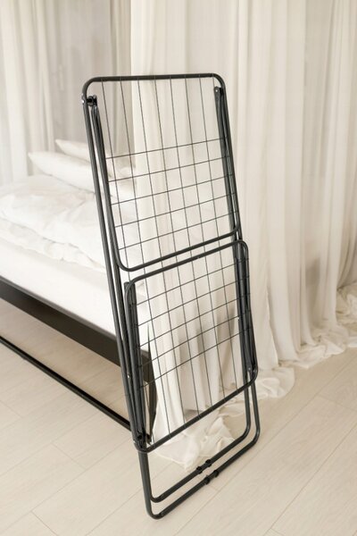 Erga Model 107 Black, sušák na prádlo 178,5x54x104,5 cm, černá, ERG-SEP-10SUSLA107BLA