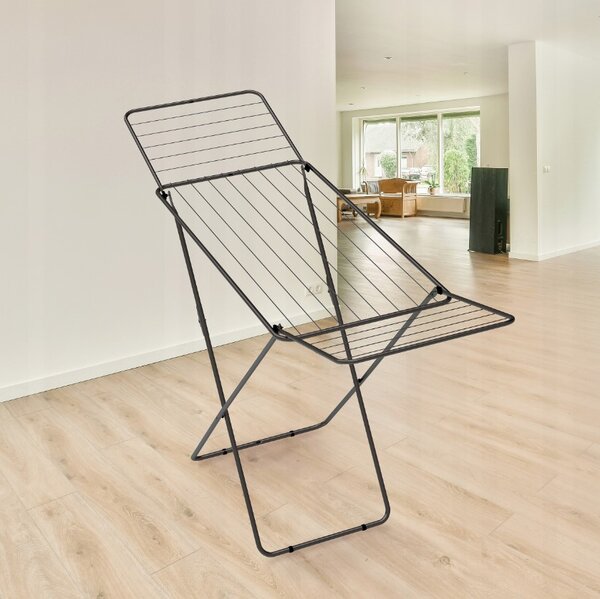 Erga Model 107 Black, sušák na prádlo 178,5x54x104,5 cm, černá, ERG-SEP-10SUSLA107BLA