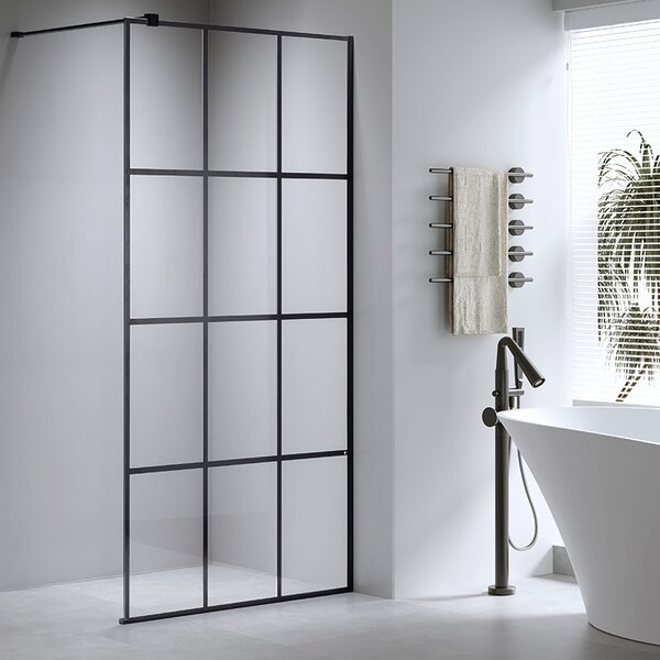 BPS-koupelny Sprchová zástěna Walk-in HYD-WI04 70 černá/transparent - bez vaničky