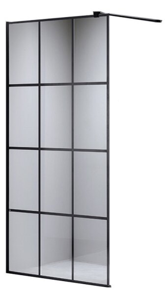 BPS-koupelny Sprchová zástěna Walk-in HYD-WI04 70 černá/transparent - bez vaničky