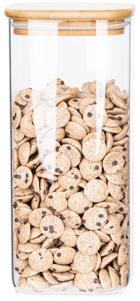 4Home Skleněná dóza na potraviny s víkem Bamboo, 1500 ml, 1500 ml