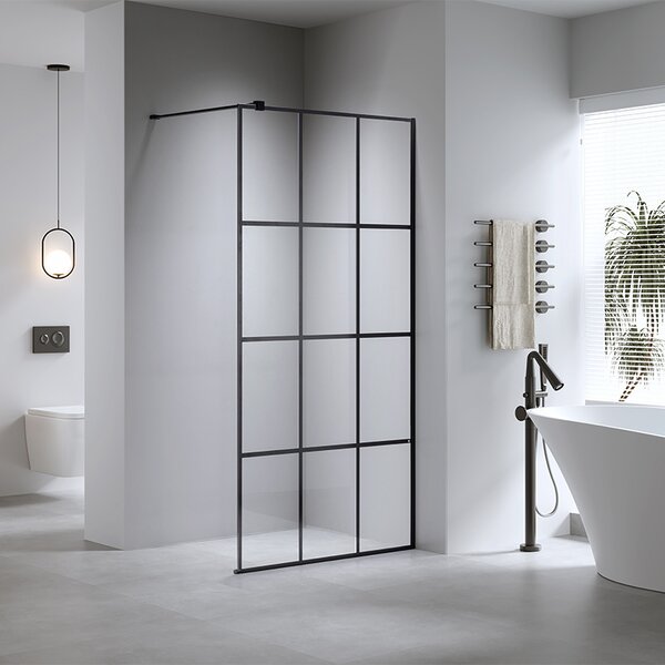 BPS-koupelny Sprchová zástěna Walk-in HYD-WI04 70 černá/transparent - bez vaničky
