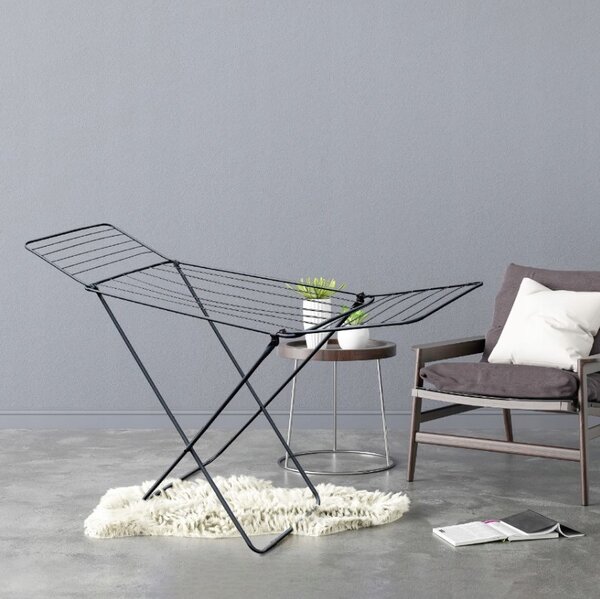 Erga Model TOP Black, sušák na prádlo 166x46x88 cm, černá, ERG-SEP-10SUSSTOBLA16