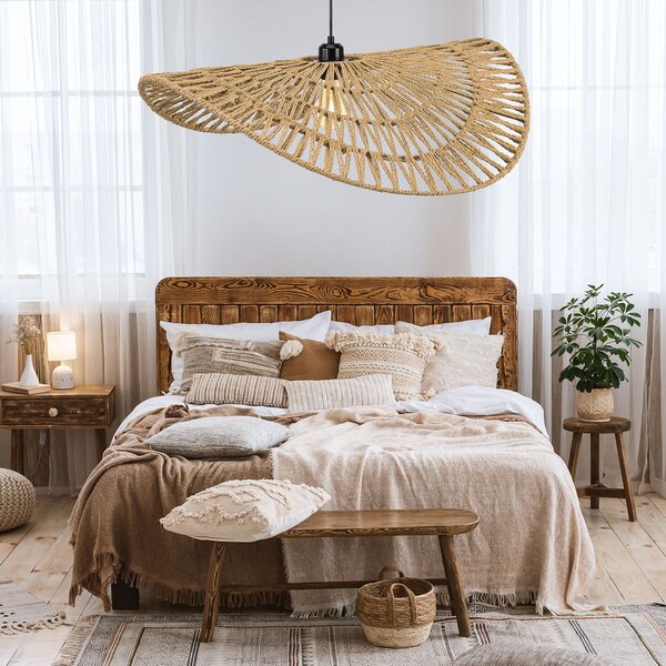 Toolight Toolight, závěsné stropní svítidlo 80cm, 1xE27, APP1740-1C, černá-hnědá, OSW-06063