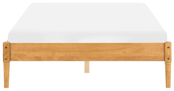 Postel bez čela Borovicové dřevo VEYRAC 140 x 200 cm Světle hnědá