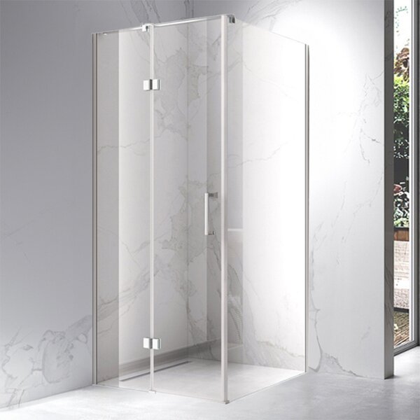 BPS-koupelny Čtvercový sprchový kout HYD-SK01B 80x80 chrom/transparent + vanička HYD-SSV-ST02A bílá