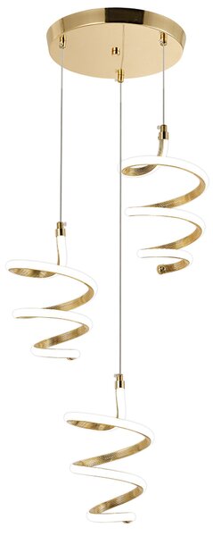 Toolight Toolight, LED závěsné svítidlo 3x20W, 4000K, 4000lm, G075-3CPR, zlatá, OSW-08661