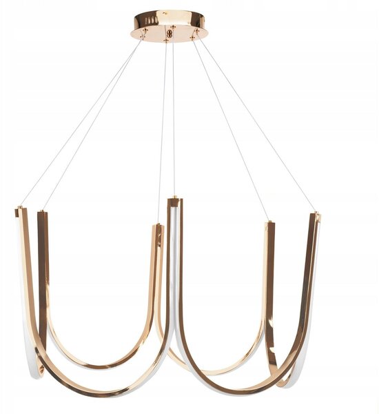 Toolight Toolight, LED závěsné svítidlo 77cm, 75W, 4000K, 4000lm, APP1749-CP, zlatá lesklá, OSW-06064