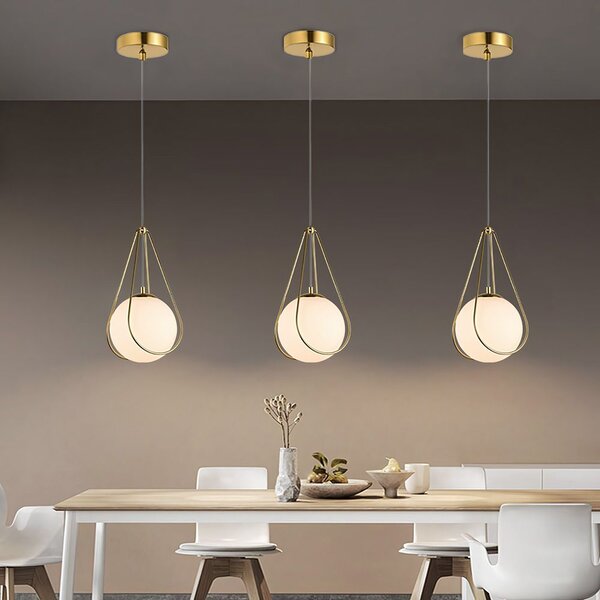 Toolight Závěsné osvětlení Modern D34 APP1793-1CP 20cm zlaté