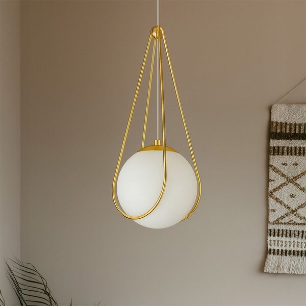 Toolight Závěsné osvětlení Modern D34 APP1793-1CP 20cm zlaté