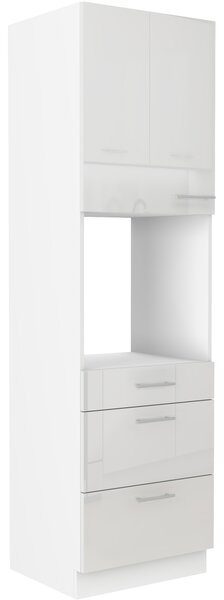 Kuchyňská skříň na vestavnou troubu se šuplíky LAJLA - šířka 60 cm, bílá