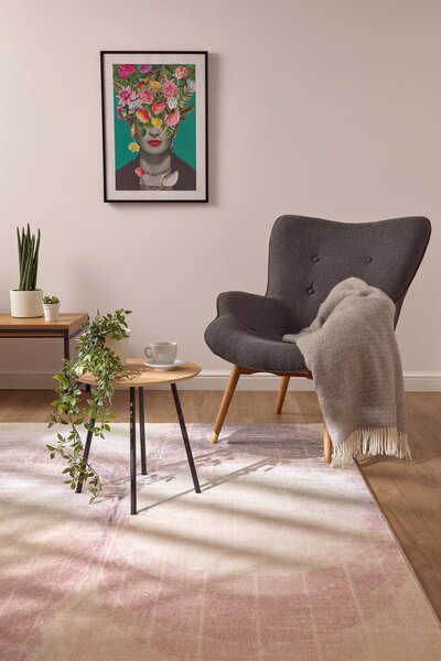 Koberec vlněný Agnella Agnus Kaola růžový Rozměr: 100x180 cm