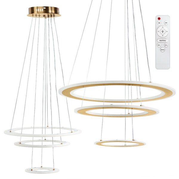 Toolight Toolight, LED stropní svítidlo 46cm, 100W, LED G041-3CP, zlatá matná, OSW-06308