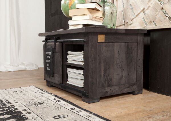 IRON Truhla Mango 76x51x46 šedá, lakovaná
