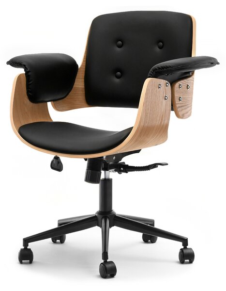 Designová židle ELIN - dub / černá