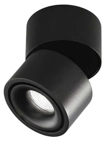 Egger Licht DLS LED stropní spot Clippo S, černý, stmívatelný, Černá, Pracovna / kancelář, Hliník, Moderní