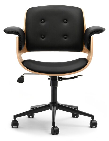 Designová židle ELIN - dub / černá