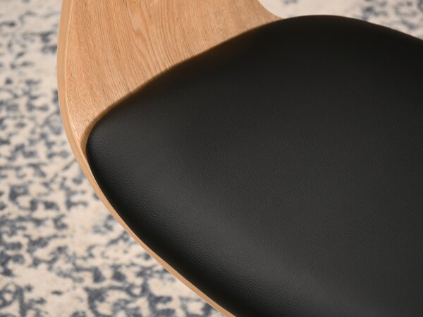 Designová židle ELIN - dub / černá