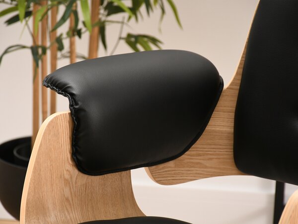 Designová židle ELIN - dub / černá