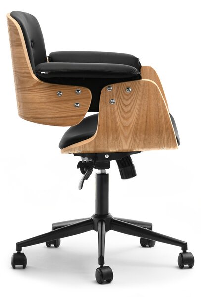 Designová židle ELIN - dub / černá