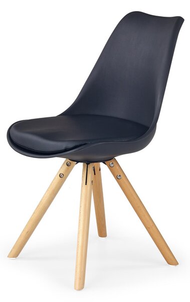 Čalouněná židle Eniky - černá/buk