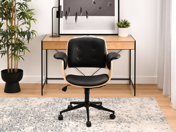 Designová židle ELIN - dub / černá