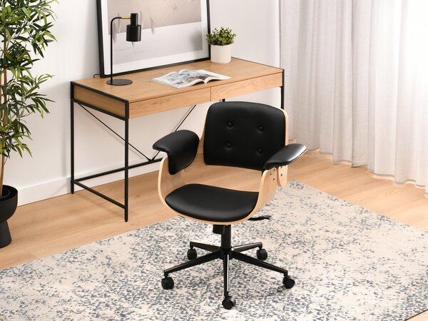 Designová židle ELIN - dub / černá