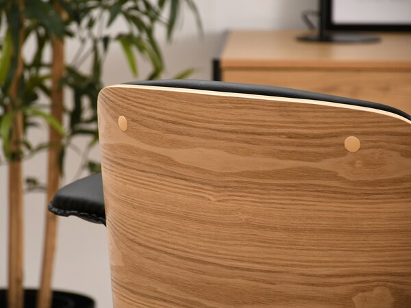 Designová židle ELIN - dub / černá