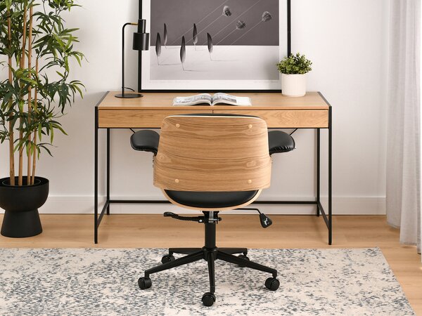 Designová židle ELIN - dub / černá