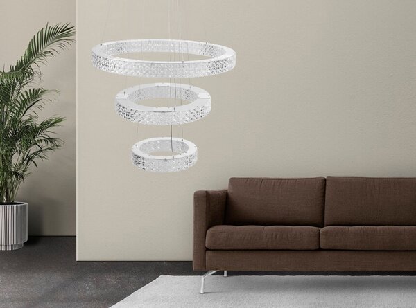 Toolight Toolight, LED stropní svítidlo 60cm, 76W, 4000K, MS008-CP, chromová, OSW-09618