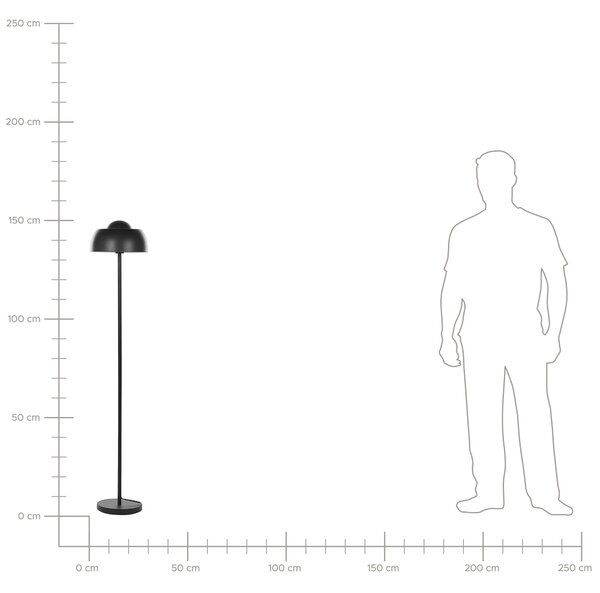Stojací lampa SENETTE Kov Černá