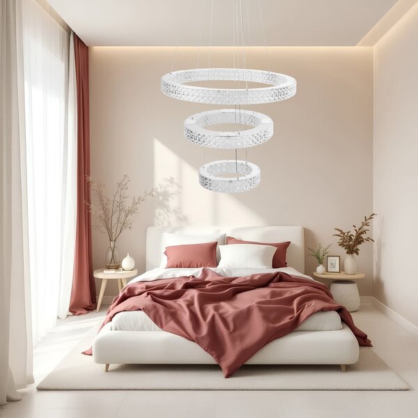 Toolight Toolight, LED stropní svítidlo 60cm, 76W, 4000K, MS008-CP, chromová, OSW-09618