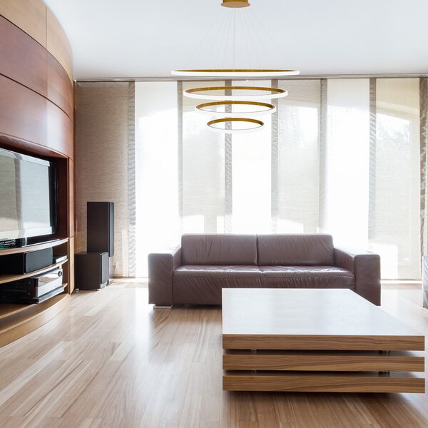 Toolight Závěsné LED osvětlení Modern D15 LHJ010-CP4 kartáčovaná zlatá