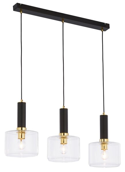 Jupiter 1848 - VA3 - Lustr na lanku VANES 3xE27/60W/230V mosaz/černá