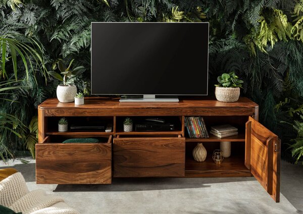 MONTREAL TV stolek 178x58 cm, hnědá, palisandr