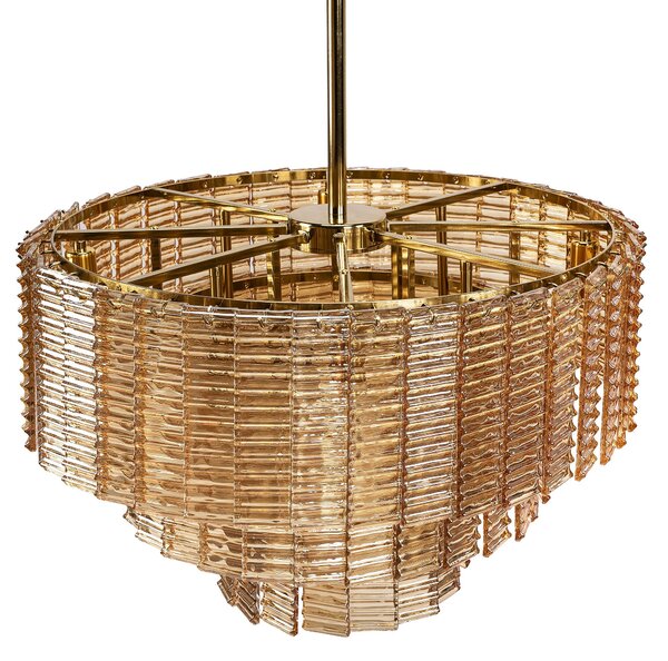 Toolight Závěsné osvětlení Crystal Modern D16 APP1677-8CP hnědé