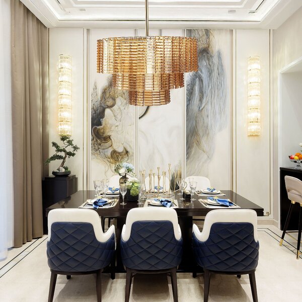 Toolight Závěsné osvětlení Crystal Modern D16 APP1677-8CP hnědé