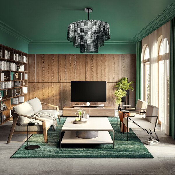 Toolight Závěsné osvětlení Crystal Modern D17 APP1678-8CP šedé